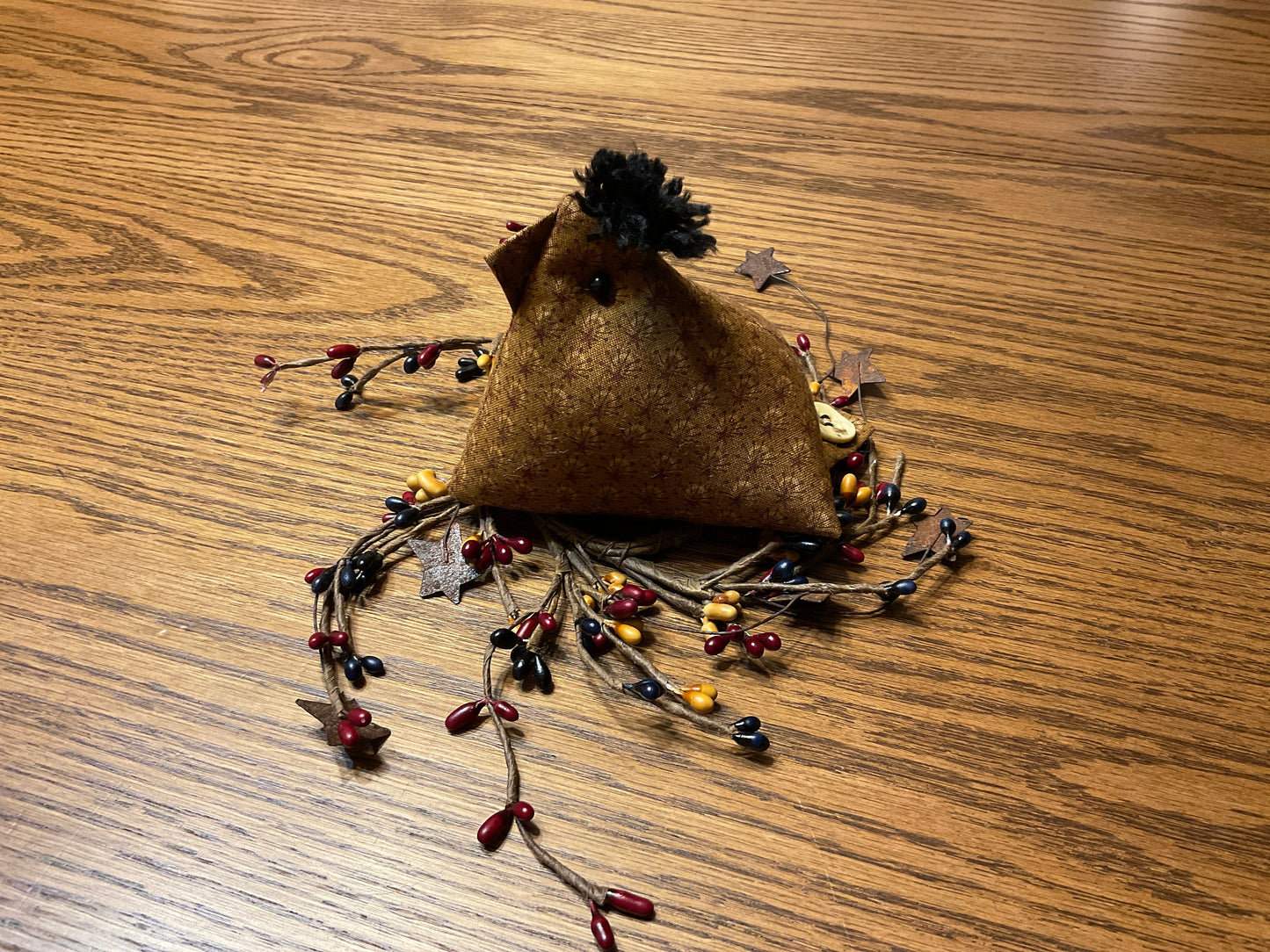 Primitive Farmhouse Chicken Pin Cushion, Shelf Sitter, Basket Filler Item #1668