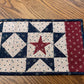 Primitive Farmhouse Americana Patriotic Table Runner Item #1682