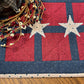 Primitive Farmhouse Americana Table Runner Item #1676