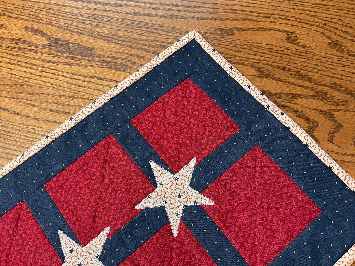 Primitive Farmhouse Americana Table Runner Item #1676