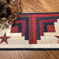 Primitive Farmhouse Log Cabin Table Runner Item #1680