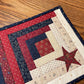 Primitive Farmhouse Log Cabin Table Runner Item #1680
