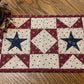 Primitive Farmhouse Americana Patriotic Table Runner Item #1884