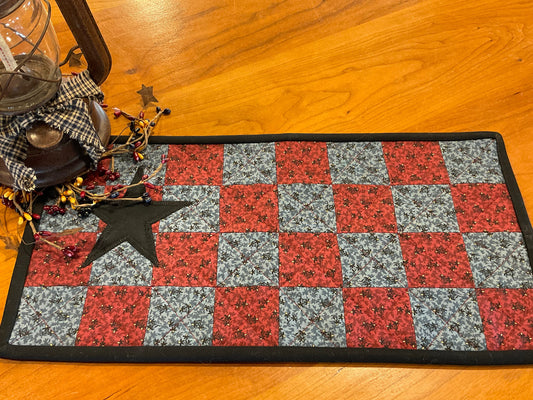 Primitive Farmhouse Americana Table Runner Item #1689