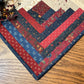 Primitive Farmhouse  Patriotic Log Cabin Table Topper Item #1697