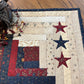 Primitive Farmhouse  Patriotic Log Cabin Table Topper Item #1697