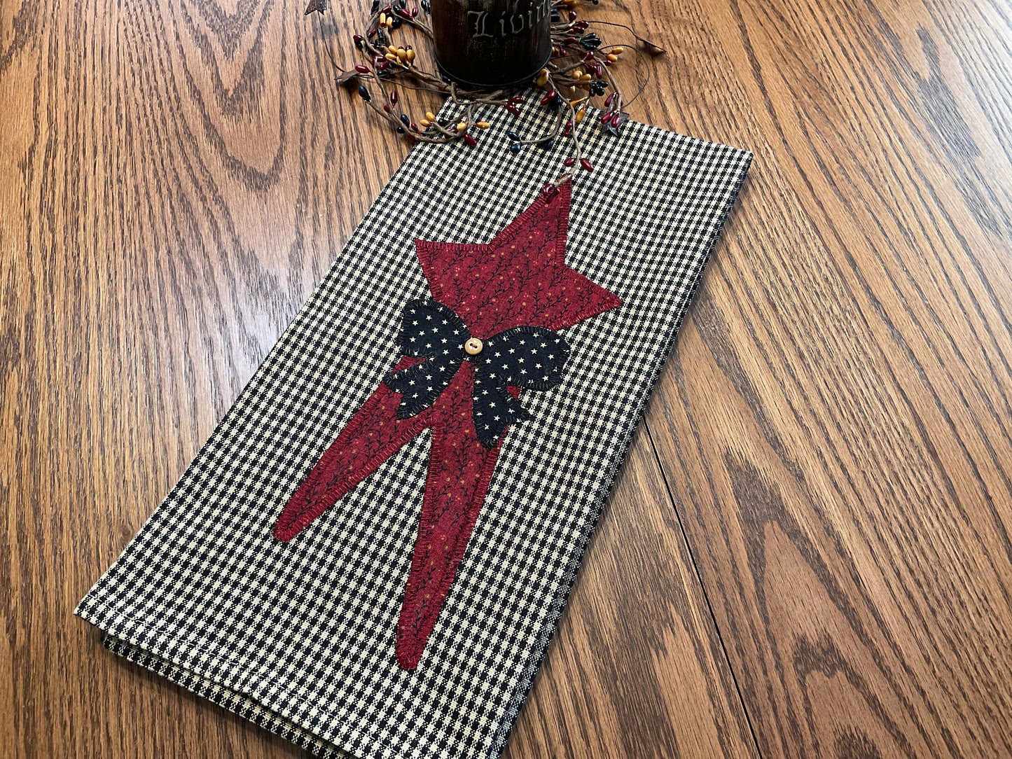 Primitive Farmhouse Americana Star Towel Item # 1705