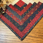 Primitive Farmhouse  Patriotic Log Cabin Table Topper Item #1707