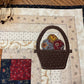 RESERVED FOR NICOLE Primitive Farmhouse Log Cabin Easter Bunny Table Topper Item #1685