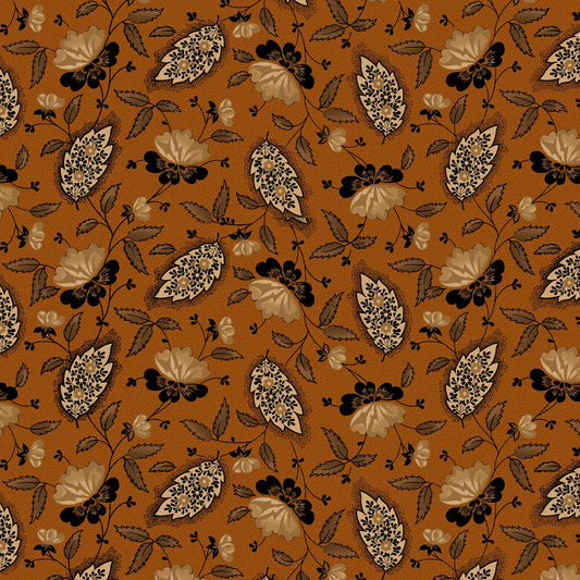 Cheddar & Coal 2 by Pam Buda Rust Paisley Beauty # R170581-RUST