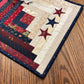 Primitive Farmhouse  Patriotic Log Cabin Table Topper Item #1698