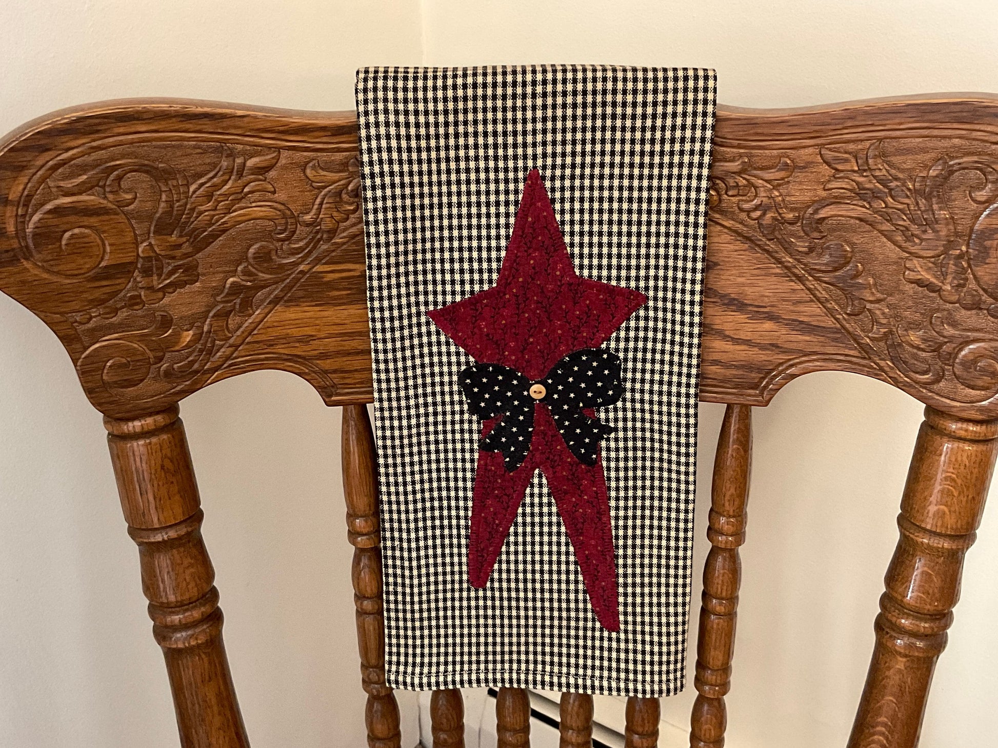 Primitive Farmhouse Americana Star Towel Item # 1705