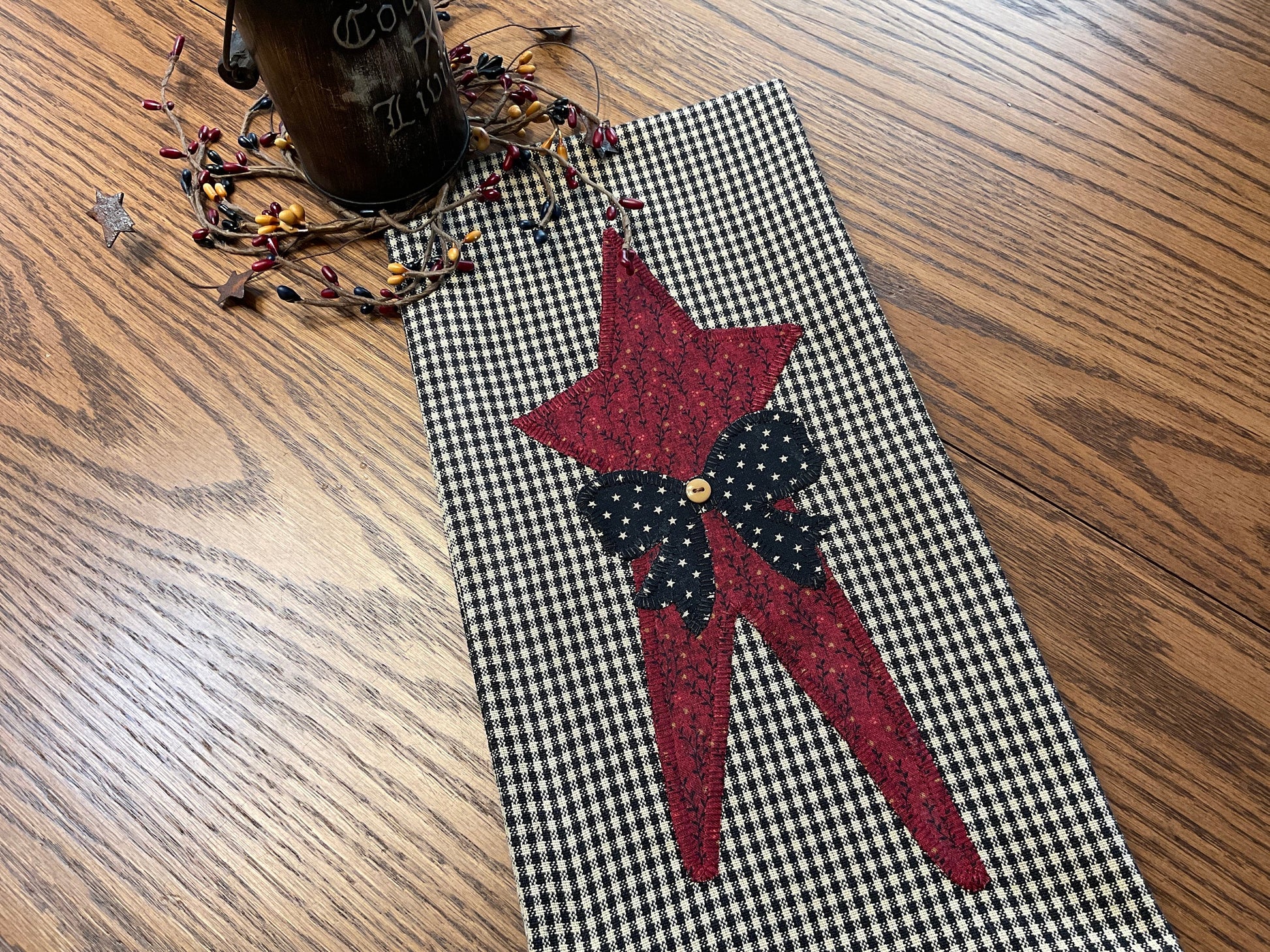 Primitive Farmhouse Americana Star Towel Item # 1705