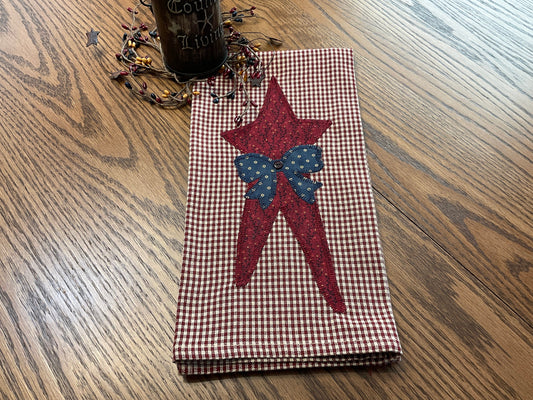 Primitive Farmhouse Americana Star Towel Item # 1700