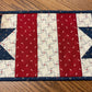 Primitive Farmhouse Americana Patriotic Table Runner Item #1737