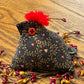 Primitive Farmhouse Chicken Pin Cushion, Shelf Sitter, Basket Filler Item #1720