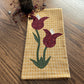 Primitive Farmhouse Tulip Towel Item #1727