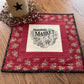 Primitive Farmhouse Chicken embroidery Table Topper Item #1738