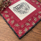 Primitive Farmhouse Chicken embroidery Table Topper Item #1738