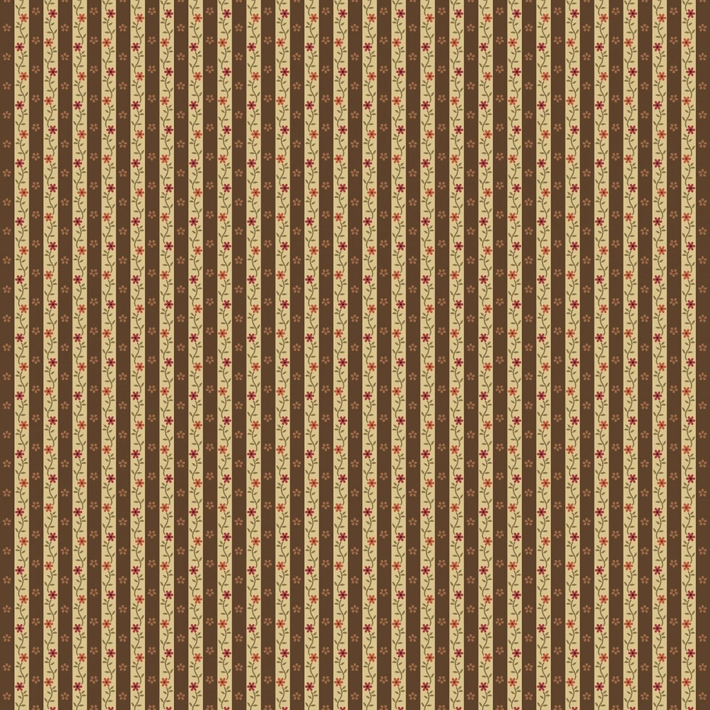 Hearthstone by Sew'n Wild Oaks Brown Calico Stripe # R600535-BROWN