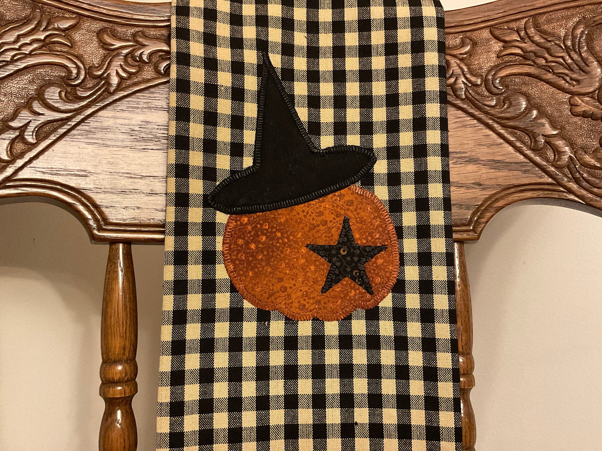 Primitive Farmhouse Pumpkin Towel Item #1740