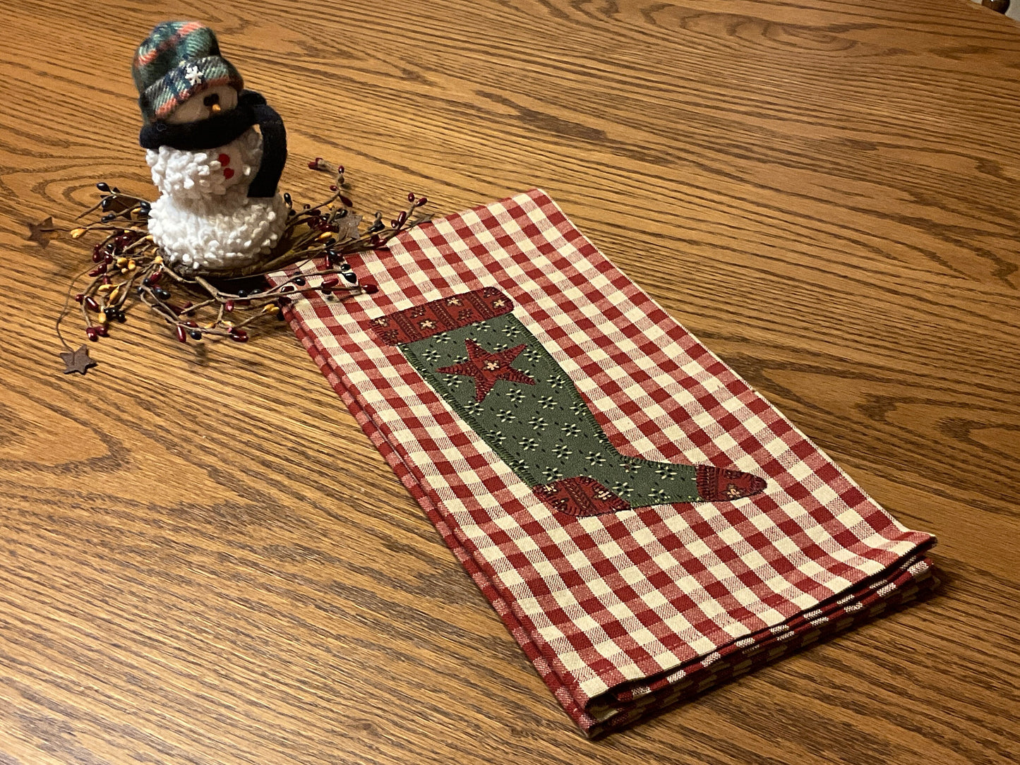 Christmas Primitive Farmhouse Towel Item #1786