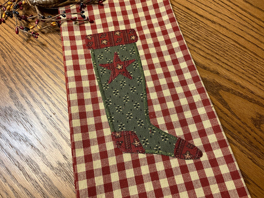 Christmas Primitive Farmhouse Towel Item #1786