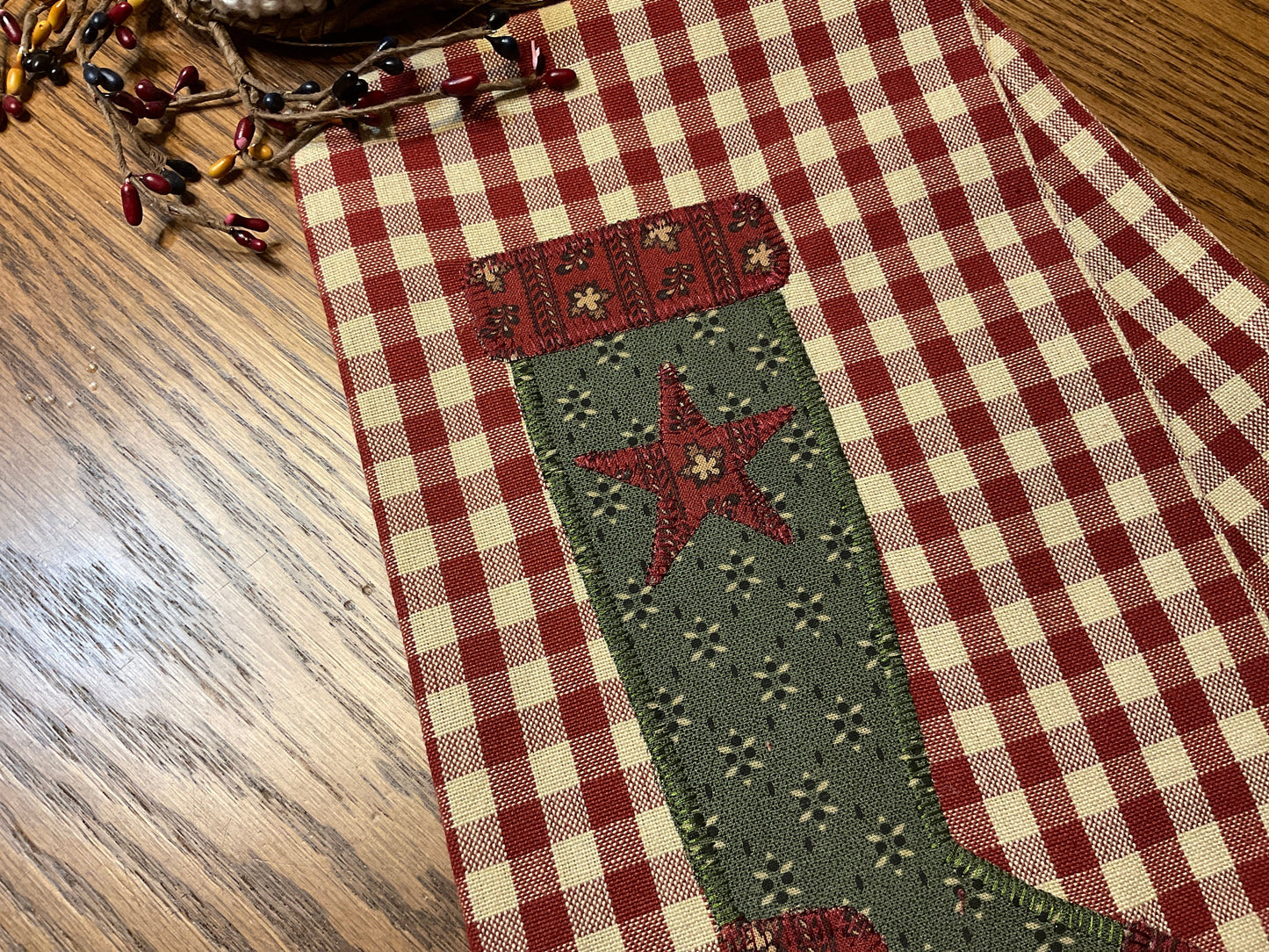 Christmas Primitive Farmhouse Towel Item #1786