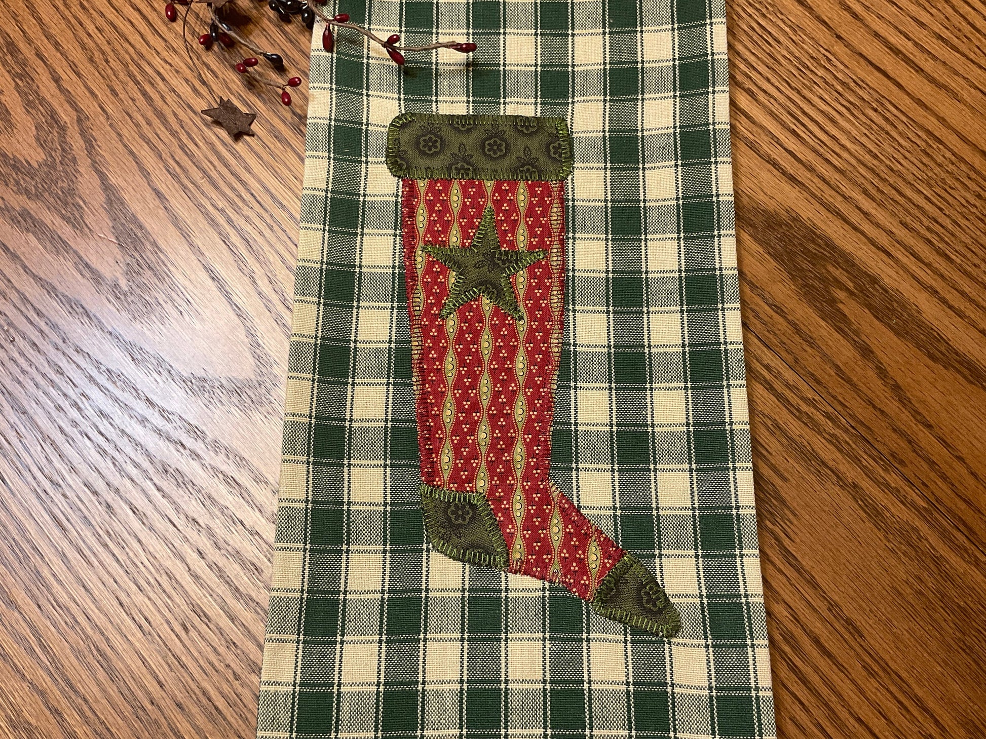 Christmas Primitive Farmhouse Towel Item #1780