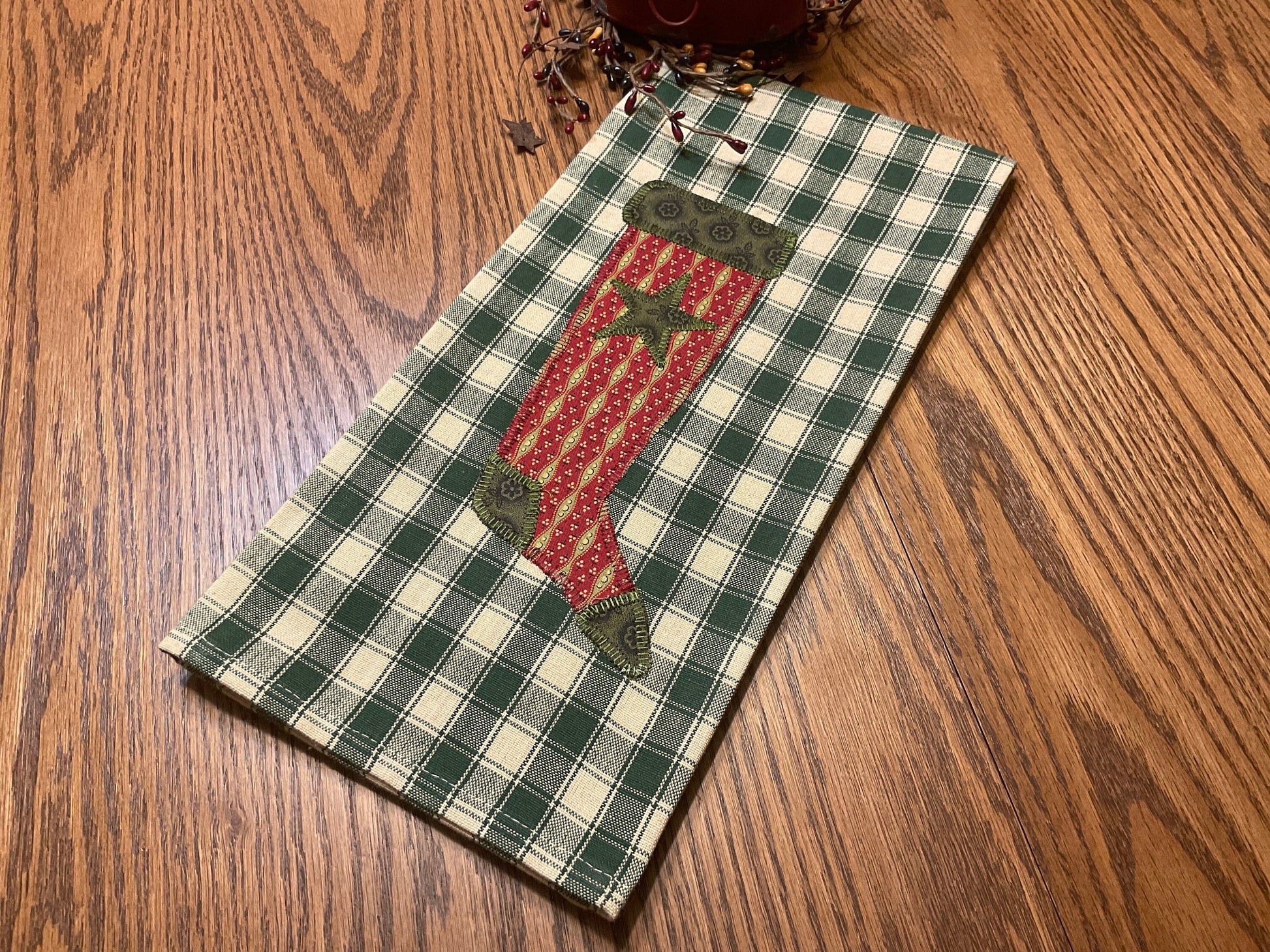 Christmas Primitive Farmhouse Towel Item #1780