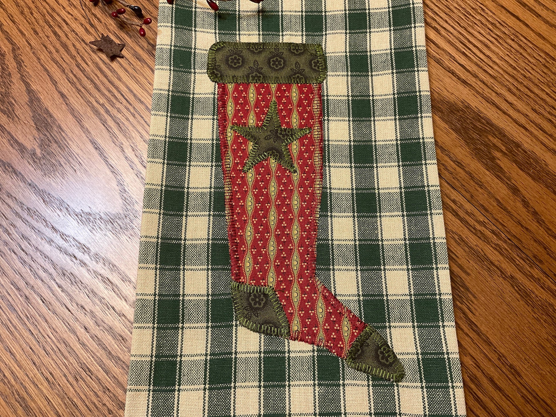 Christmas Primitive Farmhouse Towel Item #1780