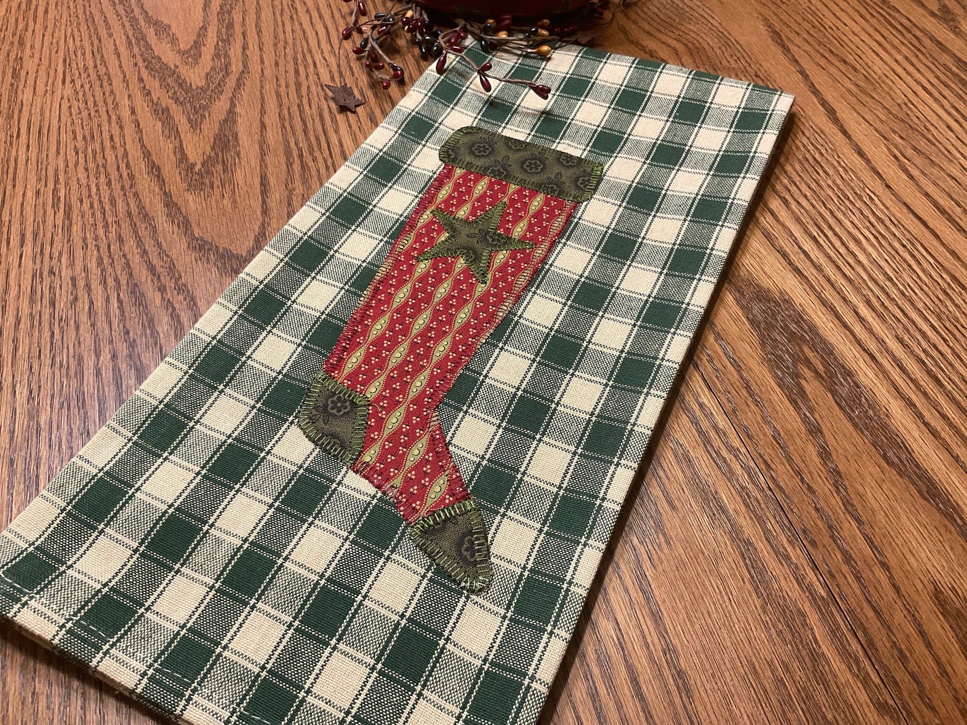 Christmas Primitive Farmhouse Towel Item #1780