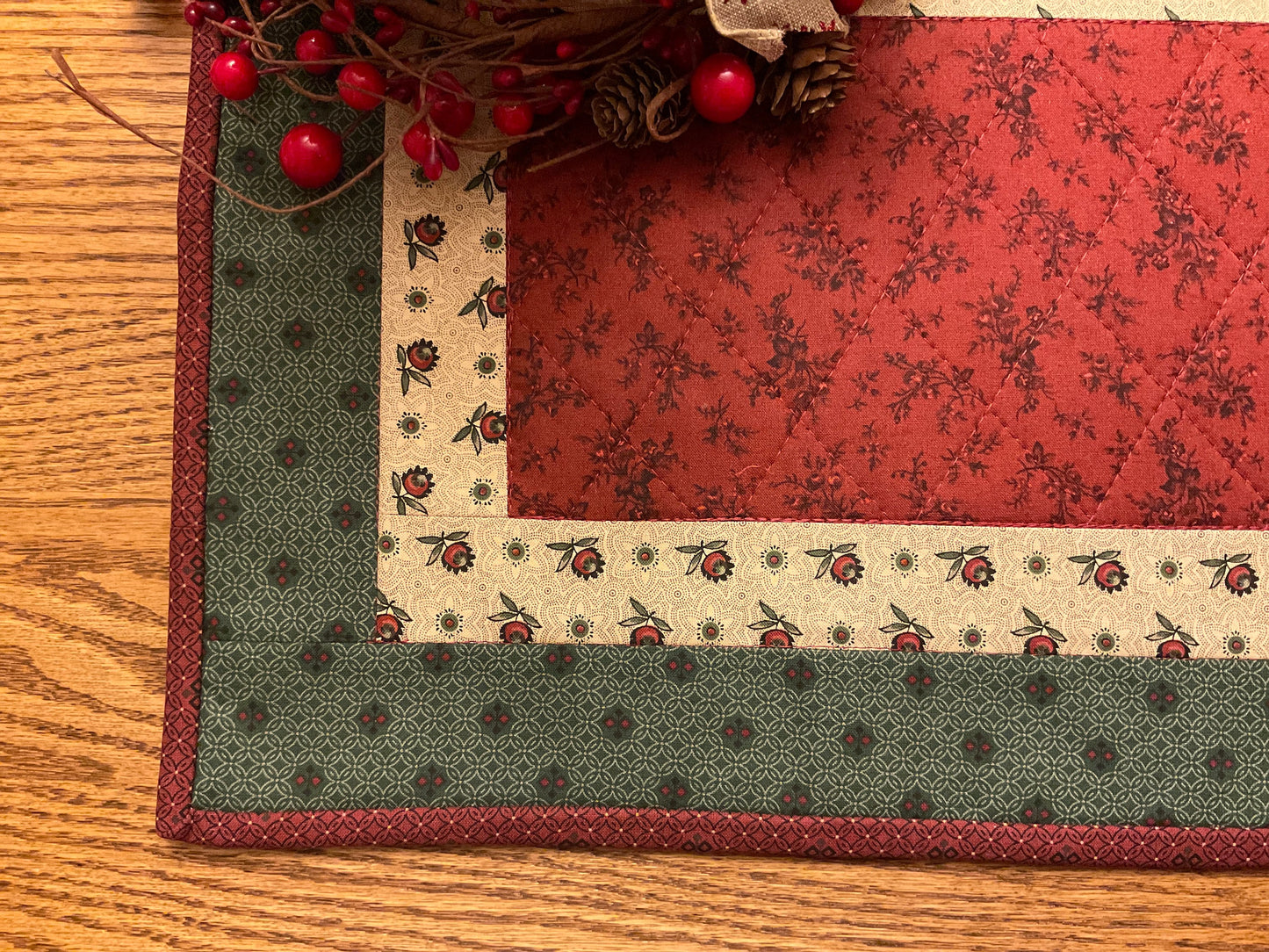 RESERVED FOR MARY Christmas PrimitiveFarmhouse Table Runner Item 1788