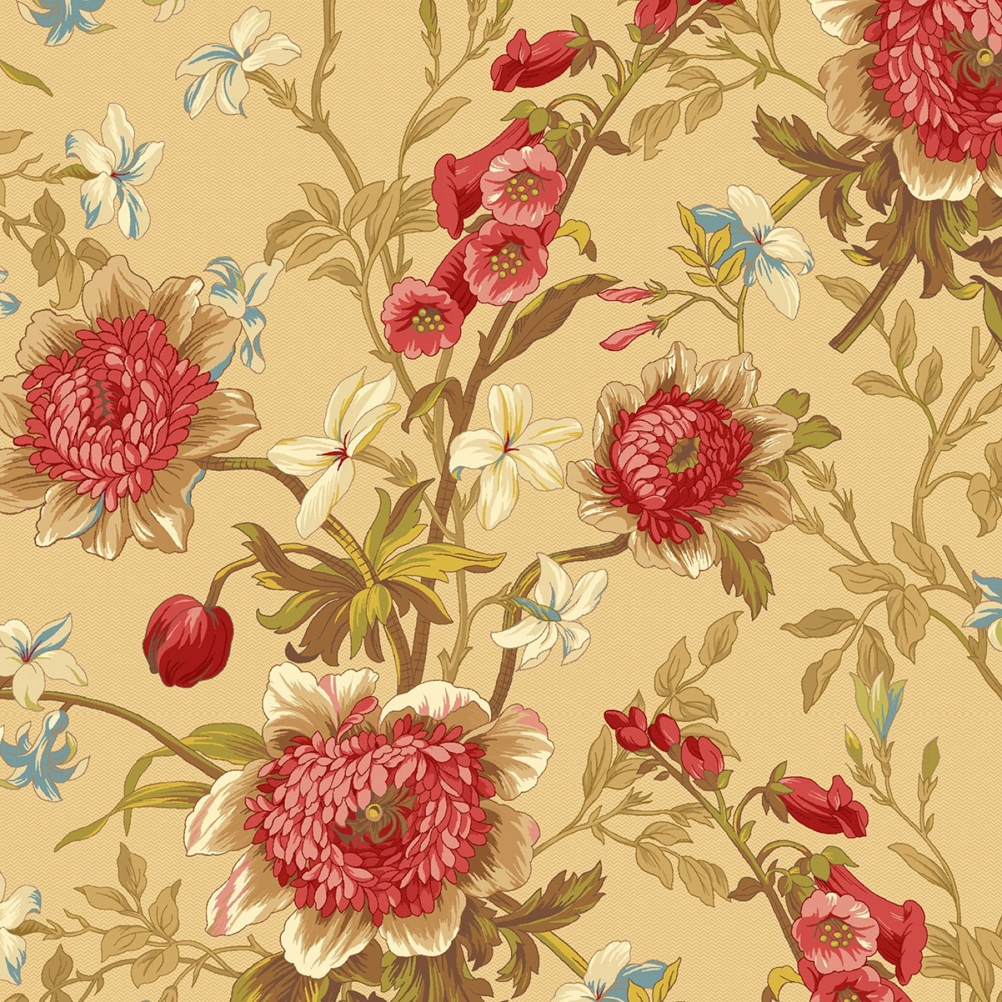 Golden Era by Paula Barnes Beige Golden Floral # R220638D-BEIGE