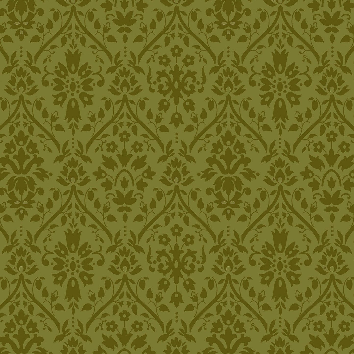 Golden Era by Paula Barnes Green Damask #R220640-GREEN