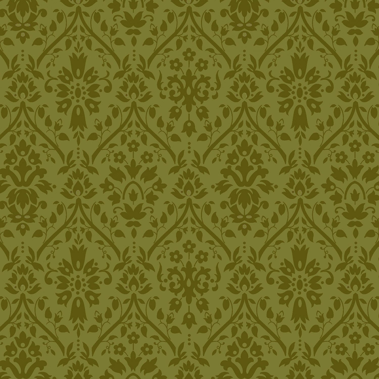 Golden Era by Paula Barnes Green Damask #R220640-GREEN