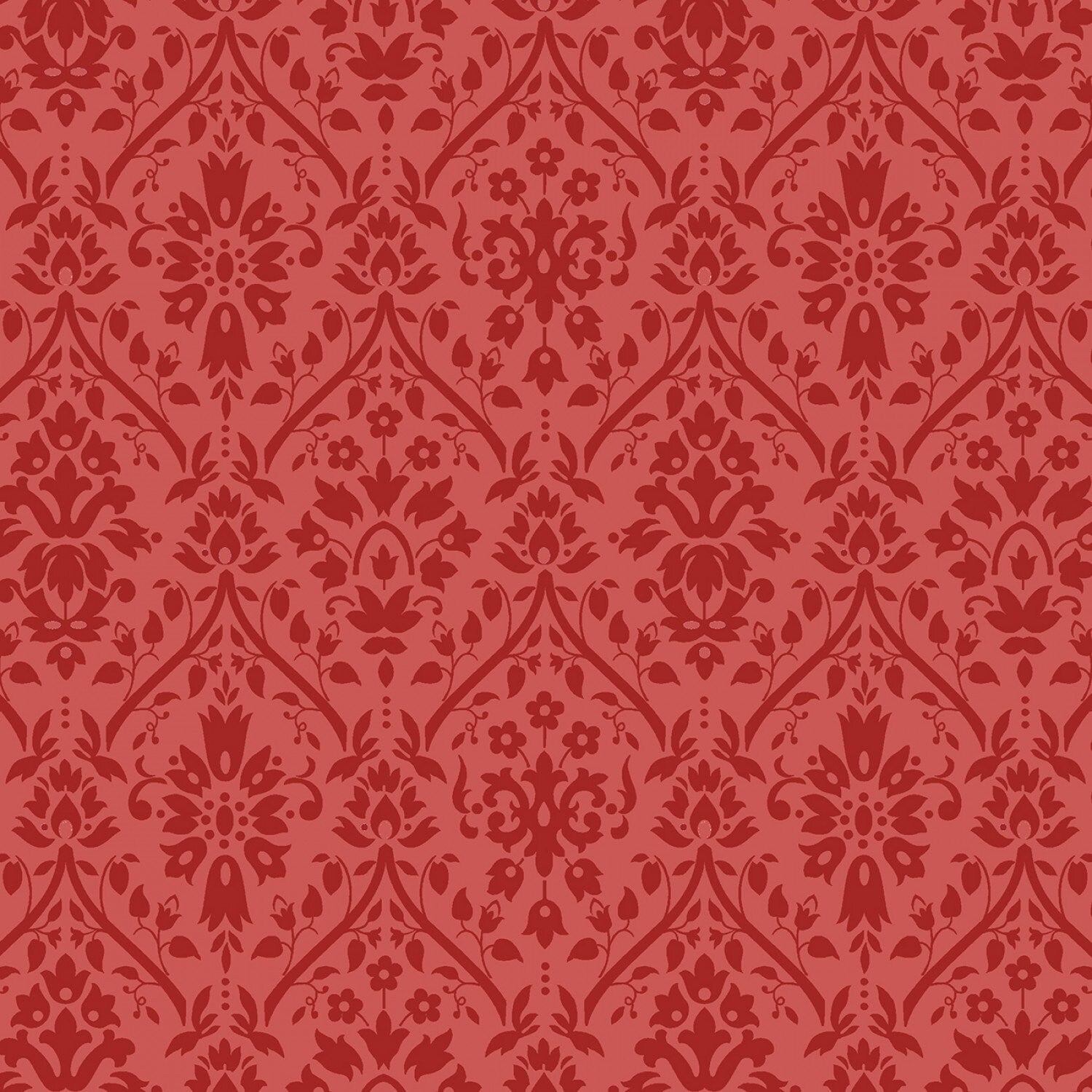 Golden Era by Paula Barnes Red Damask #R220640-RED