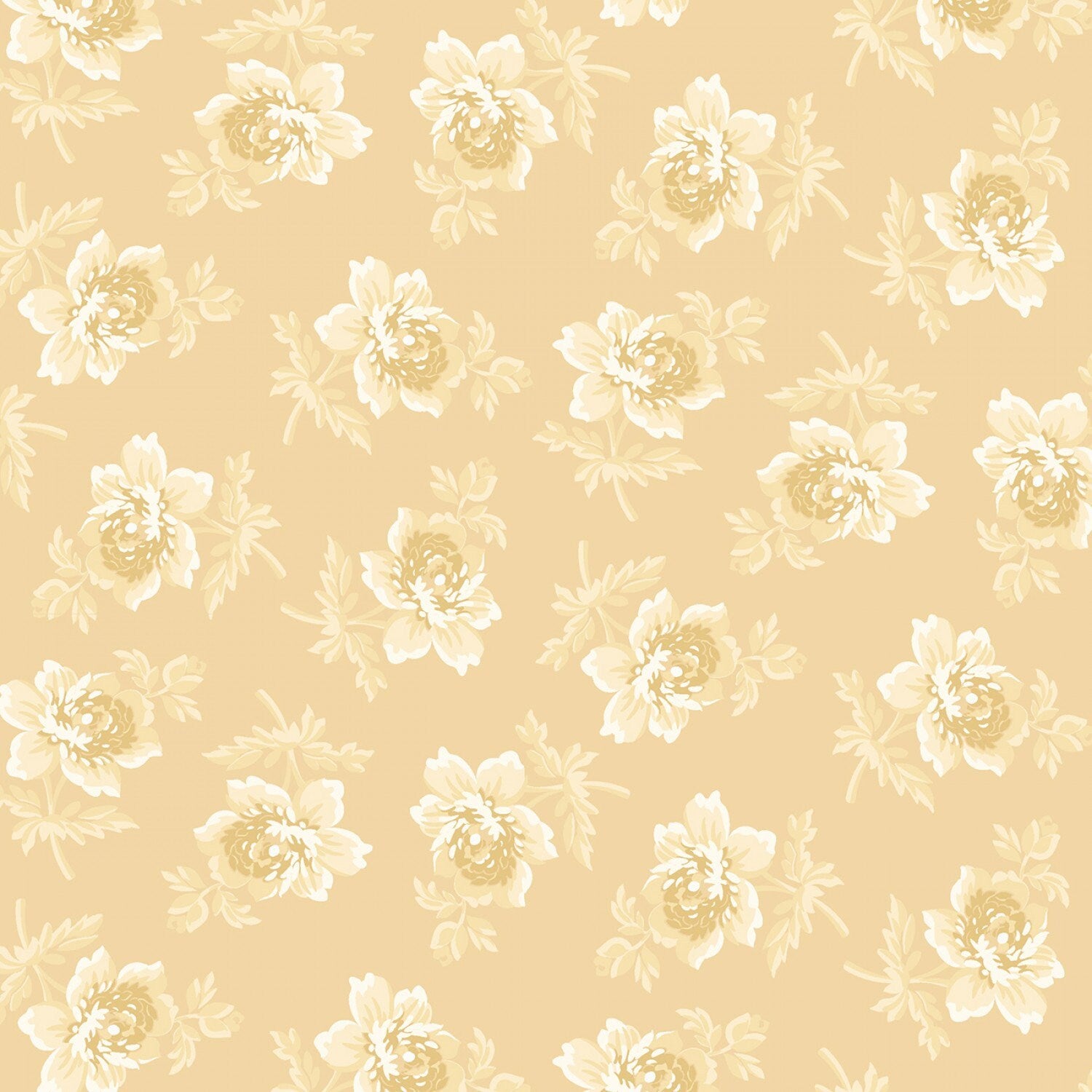 Golden Era by Paula Barnes Cream Cabbage Rose # R220641-CREAM ...