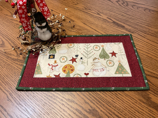 Christmas Primitive Farmhouse Table Runner Item #1802