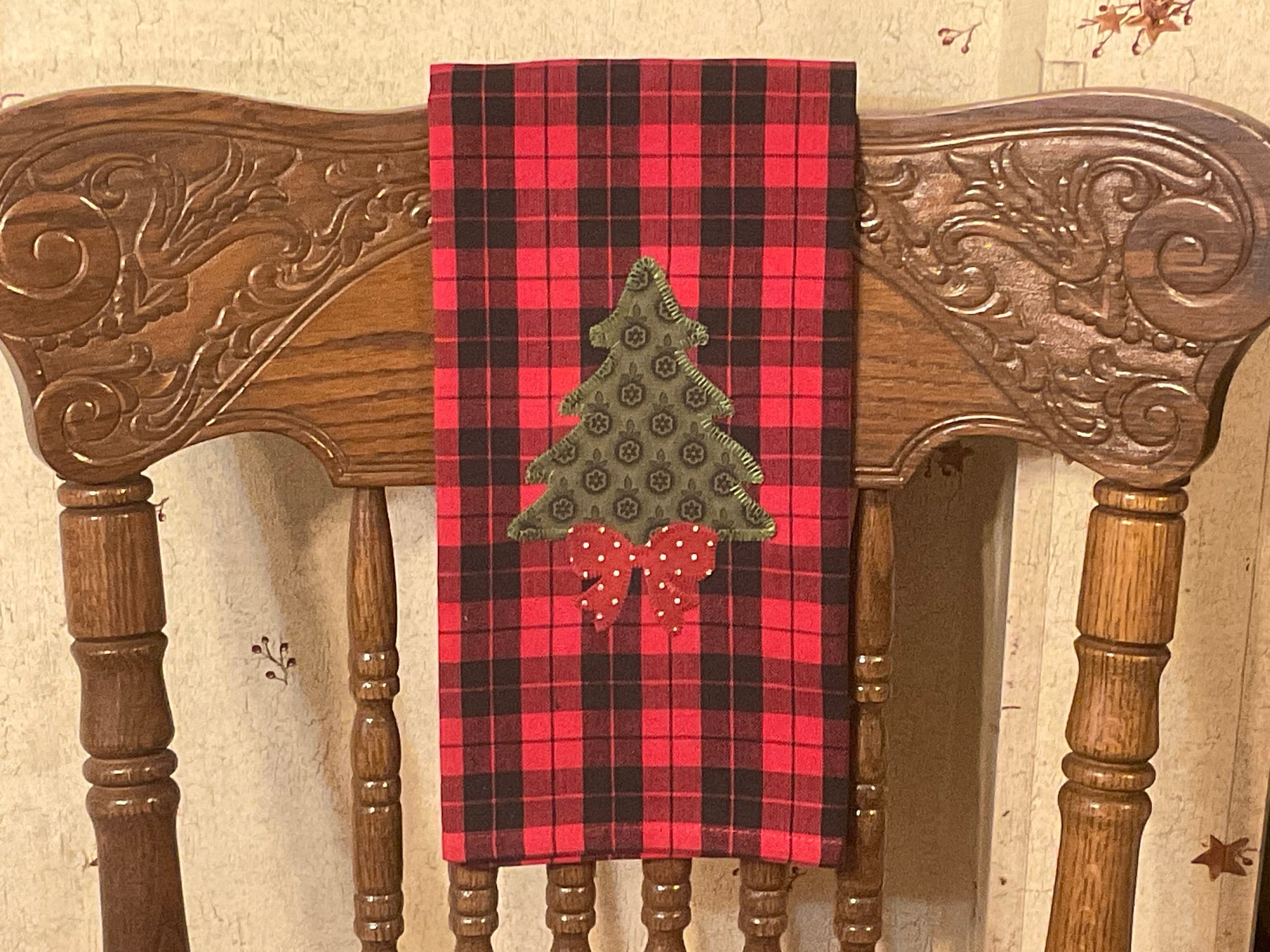 Christmas Primitive Farmhouse Towel Item #1807