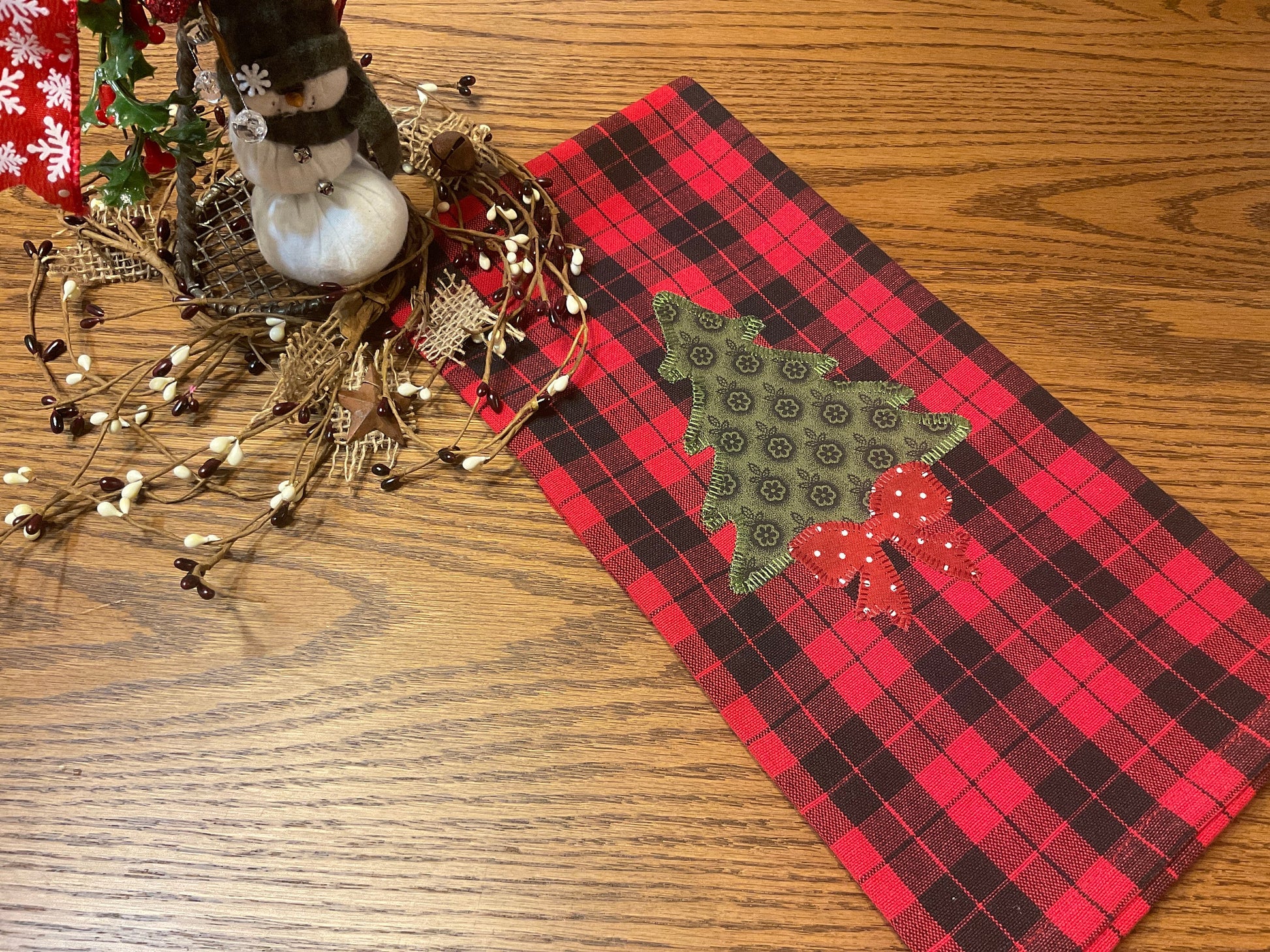 Christmas Primitive Farmhouse Towel Item #1807