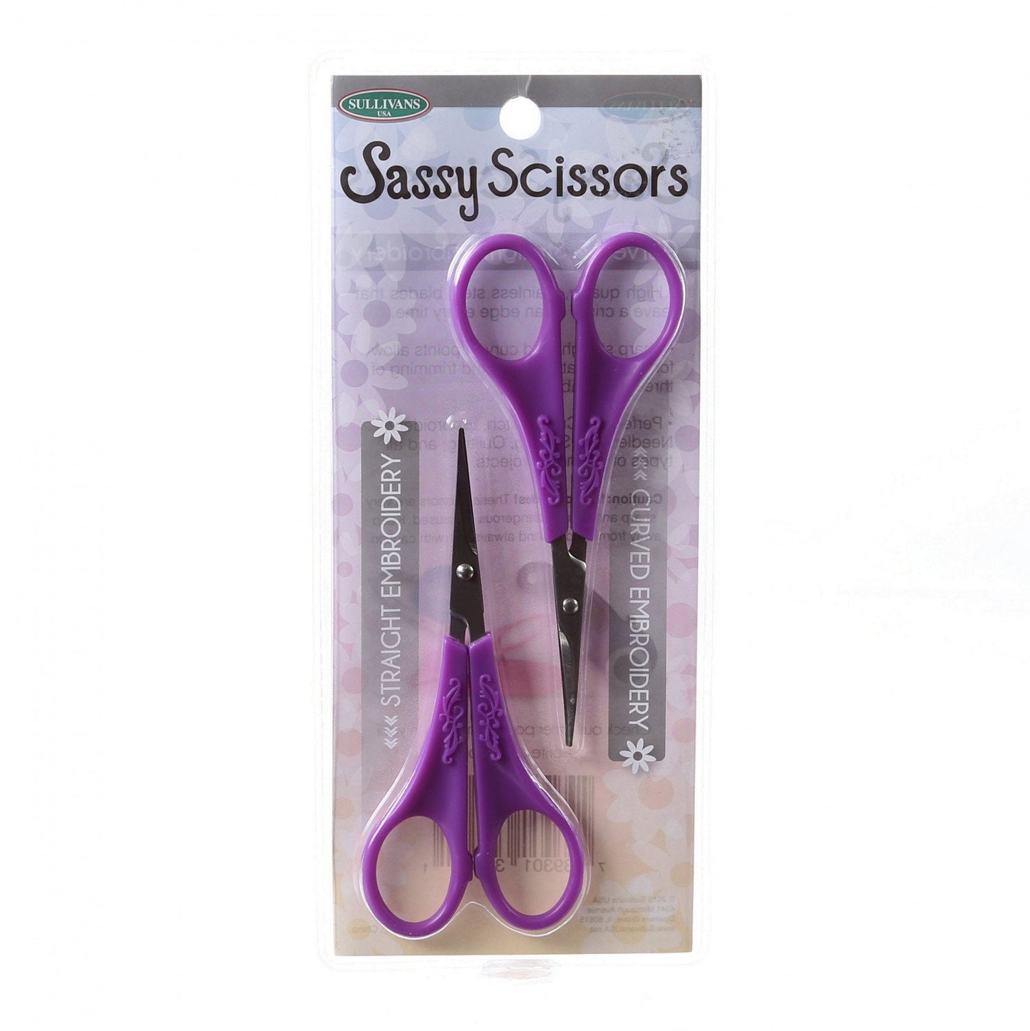 Sullivan's Sassy Scissors Embroidery Scissors 2 pack #39862