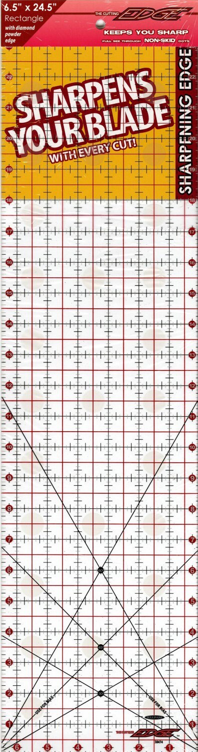 Cutting Edge Clear Sharpening Edge Ruler 6-1/2in x 24-1/2in #38474