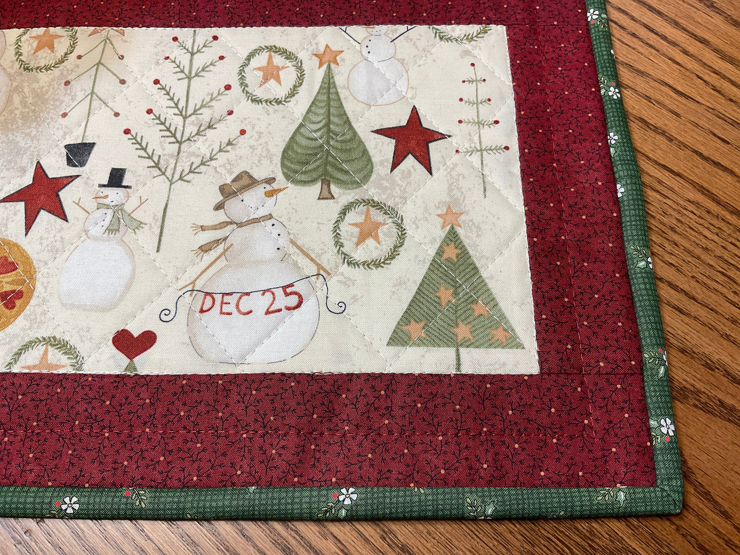 Christmas Primitive Farmhouse Table Runner Item #1802