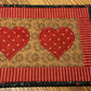 Valentine Primitive Farmhouse Heart Table Runner Item 1842