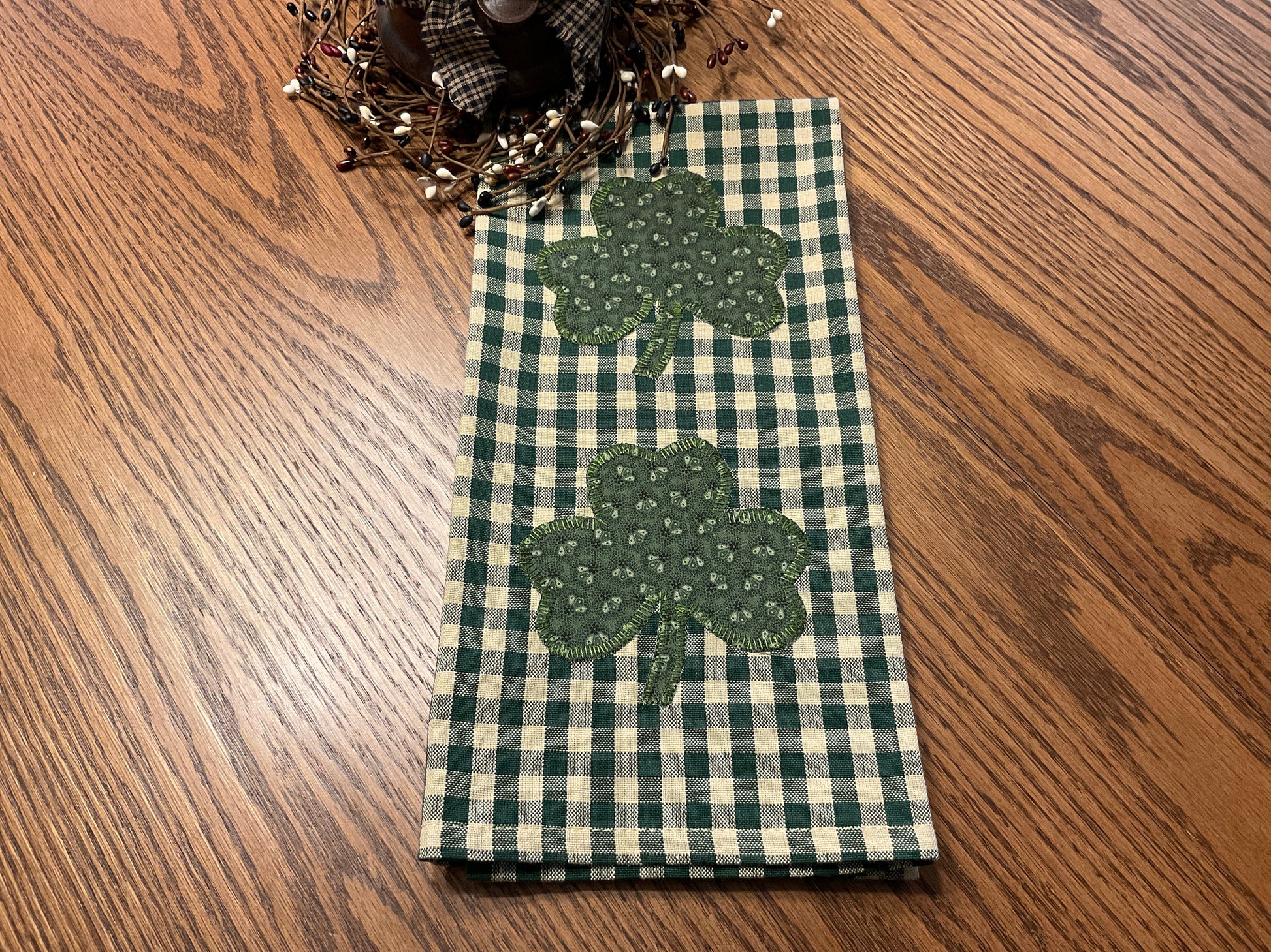Primitive Farmhouse St.Patrick's Towel Item #1849