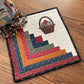 Primitive Farmhouse Log Cabin Easter Bunny Table Topper Item #1845