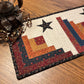 Primitive Farmhouse Log Cabin Table Runner Item #1851