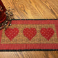 Valentine Primitive Farmhouse Heart Table Runner Item 1842