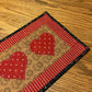 Valentine Primitive Farmhouse Heart Table Runner Item 1842
